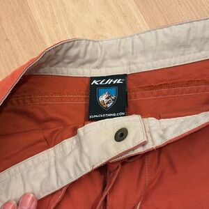 Kuhl Burnt Orange Shorts- Sz Small. 67% cotton 33% nylon.zipper pockets!